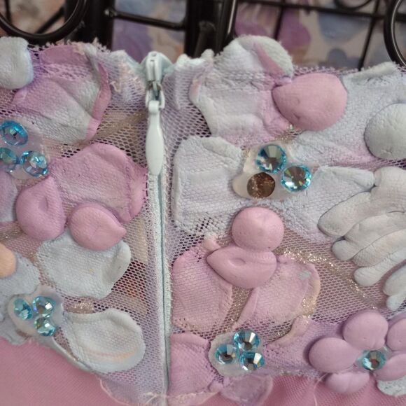 Y2K Ema Savahl Floral Ombré Halter Fairy Dress - Picture 7 of 12